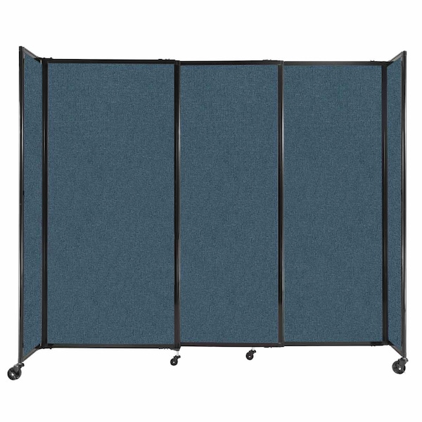 StraightWall Sliding Portable Partition 7'2" x 6' Caribbean Fabric